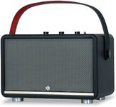 RTR - BIC America A1 Elite Portable Speaker, 80W High-Powered Sound, Dual Drivers, TWS Pairing, 15H Battery, RGB Lights, Bluetooth 5.3, USB & Aux-in, Durable, Perfect as Home Speakers