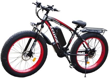 KEQJSK Electric Bike 26" x 4.0 Fat Tire,1000W Electric Bikes for Adults, New Ebike 48V.13Ah Removable Waterproof Battery, 3th Generation Top Speed to 50km/h,UL and GCC Certified.(Standard, Red)