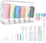 Teapile 22 Pack Travel Bottles, 3oz & 2oz Leak Proof, Perfect for Travel & Outdoors, Multicolored, Silicone, Reusable, 21 Pieces