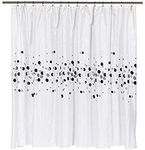 Carnation Home Fashions Dots Extra Wide Printed Fabric Shower Curtain, 108-Inch by 72-Inch