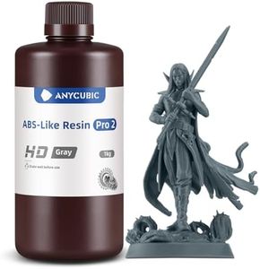 ANYCUBIC ABS-Like Resin Pro 2, Upgraded 8K 3D Printer Resin with Enhanced Strength and Toughness, High Precision, Low Odor, Wide Compatibility for All LCD Resin 3D Printers (HD Grey, 1kg)