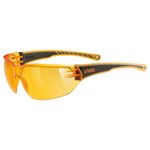 uvex Sportstyle 204 - Sports Sunglasses for Men and Women - Mirrored Lenses - Comfortable & Non-Slip - Orange/Orange - One Size