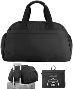 Navaris Sac de Voyage Pliable - Grand Sac de Voyage Femme Homme 38L ou 55L pour Vacances Weekend Sport Vetement - Cabas Grande Taille et Capacité Souple pour Bagage Avion