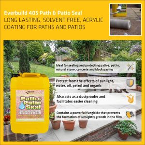 Everbuild 405 Path & Patio Seal, Solvent-Free Clear – 25 Litre