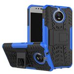 MOBIRUSH Defender Hybrid Kickstand Back Case Defender Cover for Moto G5S - Blue