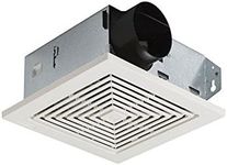 Broan-NuTone 671 Ventilation Fan, White Square Ceiling or Wall-Mount Exhaust Fan, 6.0 Sones, 70 CFM