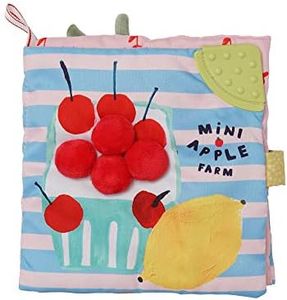 Manhattan Toy Mini-Apple Farm Soft Activity Crinkle Book for Baby & Toddler with Discovery Mirror and Textured Teether Multicolor