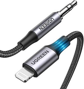 UGREEN Aux Cord for iPhone Lightning to 3.5mm Cable for Car MFi Certified 3.5mm Headphone Jack Male Stereo Audio Adapter Compatible with iPhone 14 Pro Max/14 Plus/13 Mini Pro Max 12 11 Pro XR, 2M