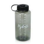 Wiselife Hydrate Large Water Bottle - 1.2 Litre | Premium Plastics, BPS, BPA-Free | Wide Mouth, Lightweight and Easy to Carry Sports Water Bottle with Volume Markings - 1.2 Litre (Grey)