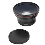 58MM 0.43x Professional HD Wide Angle Camera Lens, Optical Glass Camera Lens, With Detachable Macro Lens, Compatible with Lens 58mm 2.28in Diameter Front Filter, for Portrait, Landscape Photography