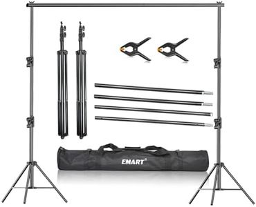 Emart Photo Video Studio 9.2 x 10ft Heavy Duty Background Stand Backdrop Support System Kit with Carry Bag for Photography