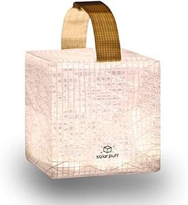 Solight Design Outdoor Solar-Powered Light, Inflatable LED Lantern - Waterproof, Compact, Portable - SolarPuff PET Warm White