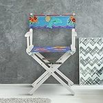 18" Director's Chair White Frame-Tr