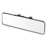 SkycropHD Car Interior Large Rear View Mirror, Clip on Wide Angle Panoramic Rearview Mirror to Eliminate Blind Spots – Flat, White,11.2in (286mm)