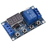 DHRUV-PRO Timer Relay, DC 6-30V 1 Channel Relay Module Switch Trigger Time Delay Circuit Timer Cycle Adjustable