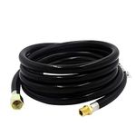 MENSI 12 Foot High Pressure Propane Extension Hose with 3/8" SAE Female Flare Fitting x 1/4" MNPT