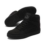 PUMA Men's Rebound Layup Sneaker, Nubuck Black Black-Castlerock, 10 UK