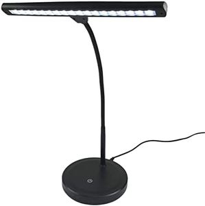 Extra Wide Piano Music Lamp- 18 LED Light for Piano, Desk, Reading, Crafting, Includes Wall Plug Adapter