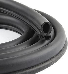 20FT Car Door Seal Strip with Top Bulb, PVC Plastic Trim with EPDM Rubber Seal, Easy to Install for Cars, Boats, RVs, Trucks, and Home Applications