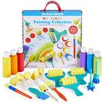 Kid Made Modern My First Painting Collection - Kids Paint Set Ages 3 4 5 6 7 8+ - Non Toxic Painting Supplies Kits & Washable Paints - Fun Paint Activities for Toddler Preschool & Classroom (20 Pcs)
