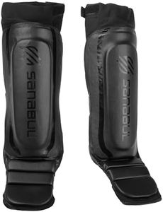 Sanabul Essential Hybrid Kickboxing MMA Shin Guards Black, Large/X-Large