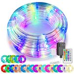 LED Rope Lights Outdoor Waterproof 49ft 150 LED,17 Colors Changing Rope Lights,Indoor Connectable Twinkle Fairy String Lights Plug in with Remote for Patio Deck Garden Boat Party Holiday Décor