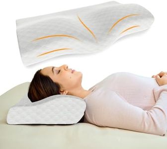CareFoam Memory Foam Cervical Neck Pillow | 2 Years Warranty | Pain Relief Sleep, Improves Posture, Spinal Alignment, Neck Pain Relief | 19 x 12 x 4 Inch | White Jacquard Cover | Pack of 1