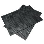 Rubber-Cal 03-237-WA "Dura-Scraper Wave" Commercial Entrance Mat - 3/8-inch Thick x 24-inch x 36-inch - Black