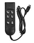 EMIHO 6 Button Lift Chair Remote Control with 5 Pin Plug Extension Cable Fit for Lazy Boy Okin Dewert Limoss Golden Catnapper Power Recliner, Home Recliner Handset Controller