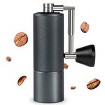 TIMEMORE C2 Fold Hand Coffee Grinder, Stainless Steel Burr Manual Coffee Grinder with Foldable Handle for Espresso to French Press, Darkgrey