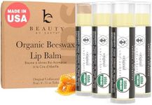 USDA Organic Lip Balm - USA Made with Natural Ingredients, 4 Pack Unflavored Chapstick for Dry Lips, Birthday Gifts for Her & Him, Lip Balm Hydrating Beauty Gifts, Lip Moisturizer, Mens Gift Ideas