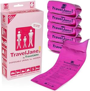 TravelJane Disposable Urinal (Model TJ1R-C) - 18 Pack, Pink, 6 Count (Pack of 1)