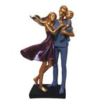 WINSOME COLLECTION Mother Father Baby Child Family Couple Statue Showpiece Sculpture for Home Décor Office Décor Polyresin Multicolor Pack of 1