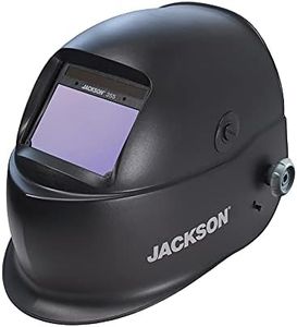 Jackson Safety Translight 355 premium True Colour Auto Darkening adjustable welding helmet Mask - 4 arc sensors 1/1/1/1 optical clarity for MIG, MMA, PWA and TIG Arc welders and grinding 46230, Black