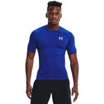 Under Armour mens Armour Heatgear Compression Short-sleeve T-shirt , Royal Blue (400)/White , Medium