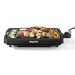 Starfrit The Rock Indoor Smokeless Electric BBQ Grill - Non-Stick 10" x 16" Cooking Surface - Adjustable Temperature