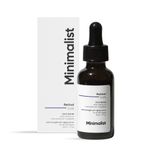 Minimalist Retinol 0.6% Mid-Strength Anti Aging Face Serum For Unisex, Reduces Fine Lines & Wrinkles, Medium Strength Retinol Formula (Pack Of 1)