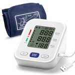 Blood Pressure Monitors UK Upper Arm Blood Pressure Machines for Home Use BP Monitor Large Cuff 8.7”-12.6” 2 * 99 Memory Accurate Results