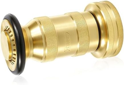 Happy Tree 1-1/2" NST/NH Fire Hose Nozzle 100 psi 85 gpm Brass Fire Equipment Heavy Duty Industrial Jet Fog Spray Nozzle Slim Neck
