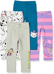 Amazon Essentials Disney | Marvel | Star Wars | Frozen | Princess Legging Fille, Lot de 4, Disney Cats and Dogs, 10 Ans