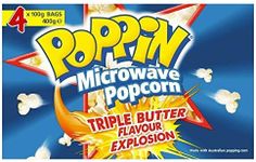 Poppin Triple Butter Microwave Popcorn 400g