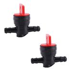 2 Pcs Petcock Fuel Tank Tap 1/4 Inline On/Off Fuel Switch Tap Universal Plastic Motorcycle Fuel Shut Off Valve Motorcycle Fuel Valve with 6mm Pipe Hose