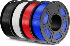 JAYO PLA Filament 1.75mm 4.4kg, 3D Printer Filament PLA Dimensional Accuracy +/- 0.02 mm, 1.1 Kg Per Spool, Fits for Most FDM 3D Printers (Black, White, Blue, Red).