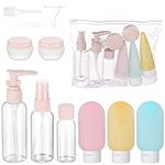 upain 11Pcs Travel Bottles Set for Toiletries Leak Proof Travel Containers Portable Refillable Squeezable Travel Containers Accessories for Shampoo, Lotion, Body Wash