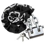 VULCAN Premium Case-Hardened Security Chain and Lock Kit - 3/8" x 3' Chain Cannot Be Cut with Bolt Cutters Or Hand Tools