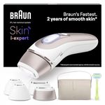 Braun Pulsed Light Skin i·Expert Smart IPL, Hair Removal at Home, Free App, Case, Venus Razor, 4 Heads, PL7387