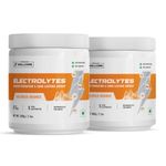 KETOFY Wellcore - Electrolytes (2x200g) | Orange |Electrolyte Drink With 5 Vital Electrolytes: Na, Mg, Ca, K, PO4 |Sugar Free Electrolyte Powder|Fat Fuel Powered for Sustained Energy|Keto Electrolyte