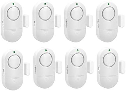 Door and Window Alarm, 120DB Home Security Pool Alarm Child Safety Burglar Alarm (8 Pack) for Window, Refrigerator Door, Garage Door, Room Door, Pool, Office, Store and More Alarms