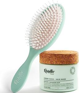 Remilia Hair Keratin Hair Mask for Dry Damaged Hair with Vegan Lush Brush Detangling Hair Brush - for Natural,Straight, Curly, Wet, & Dry Hair Bundle