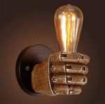 YNXing Antique Fist Wall Sconce Lighting Vintage Industrial Wall Lamp for E27 Edison Bulb Base ＆Corridor Kitchen Bedroom Restaurant Cafe Sustainable Work 5000H(85V-225V Available) (Right Hand-1)